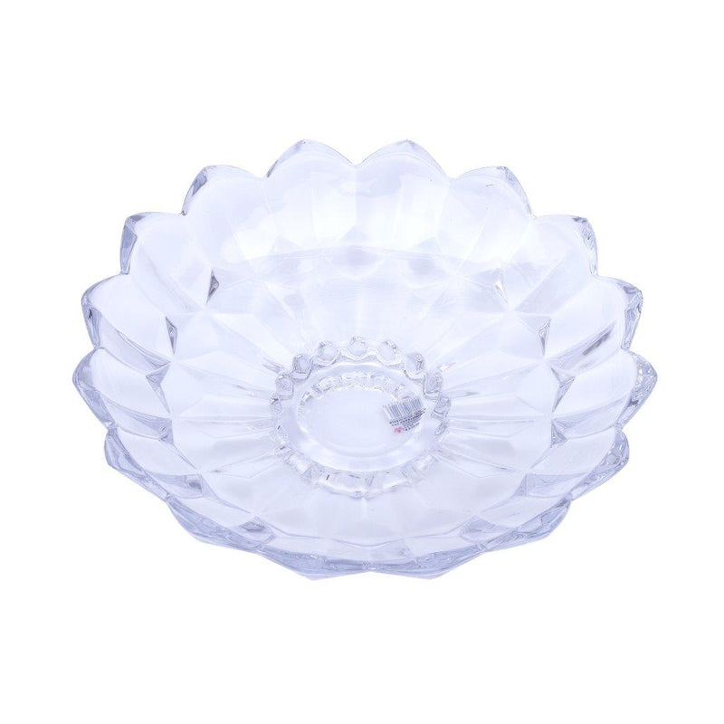 Crystal Glass Serving Dish Round Fruit Plate  31.5*9 cm