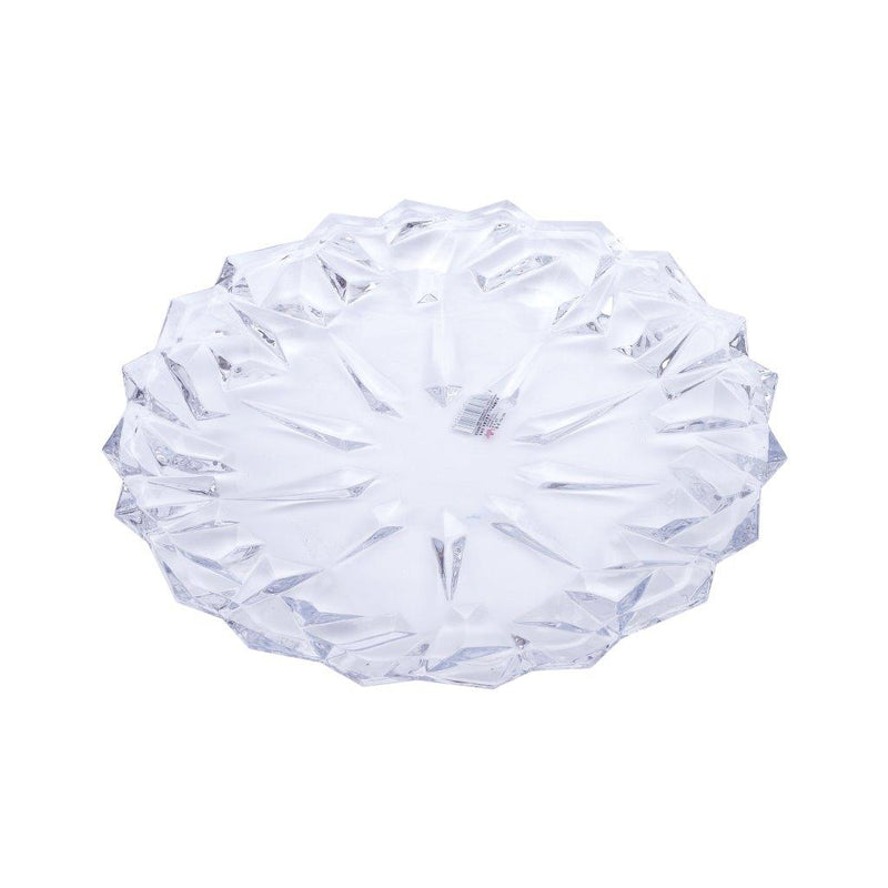 Crystal Glass Serving Dish Round Fruit Plate  33.5*4 cm