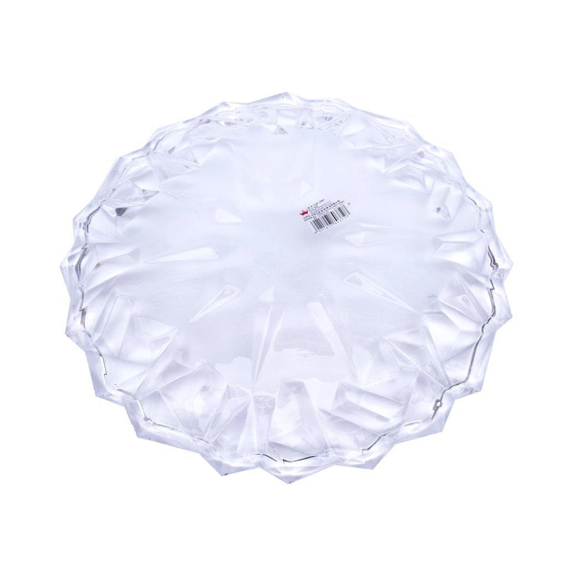 Crystal Glass Serving Dish Round Fruit Plate 33.5*4 cm