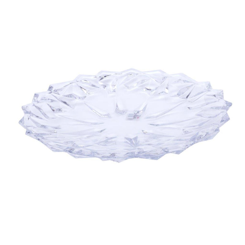 Crystal Glass Serving Dish Round Fruit Plate 33.5*4 cm