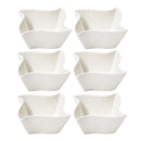 White Ceramic Fine Porcelain Serving and Dipping Bowl Snacks Fruits and Nuts Bowl Set of 6 Pcs 9.5*4.9 cm