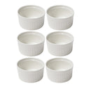 White Ceramic Fine Porcelain Serving and Dipping Bowl Snacks Fruits and Nuts Bowl Set of 6 Pcs 9.5*4.6 cm