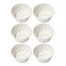 White Ceramic Fine Porcelain Serving and Dipping Bowl Snacks Fruits and Nuts Bowl Set of 6 Pcs 8.5*4.3 cm