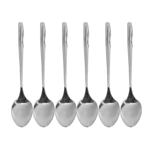 Stainless Steel Tableware Coffee Spoon Set of 6 Pcs Kitchen Utensils 13 cm