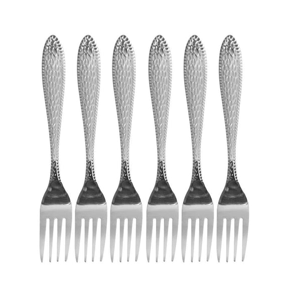 Stainless Steel Tableware Table Fork Serving Fork Kitchen Utensils Set of 6 Pcs 14 cm