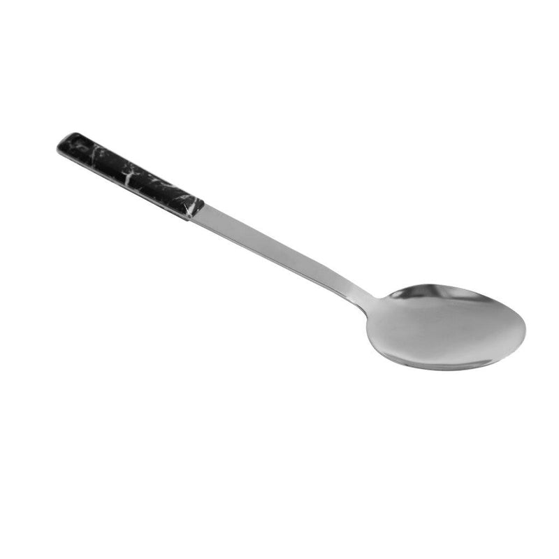 Stainless Steel Rice Spoon Utensil Marble Design Handle 36.5 cm