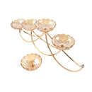 Metal Iron and Glass Golden Dessert Serving dry fruit decoration 5 plates 15.5*24*70 cm