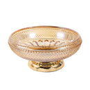 Luxury Decor Champagne Footed Fruit Bowl Set (3pcs in set) 14.5*8/23*13 cm