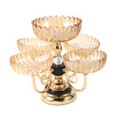 Luxury Decor Champagne Footed Fruit Bowl Set (5pcs bowl in set) 17.5*30 cm