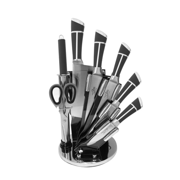 Premium Quality Stainless Steel Chef Kitchen Knife Set of 7 Pcs Black Handle