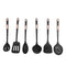 High Quality Plastic Kitchen Cutlery Utensil Spoon Set of 6 Pcs with Stand 40 cm