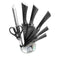 Premium Quality Stainless Steel Chef Kitchen Knife Set of 7 Pcs Black Handle