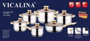 Stainless Steel Cooking Pot Stockpot Casserole Set of 12 Pcs cm