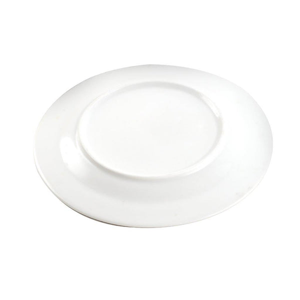 White Ceramic Tableware Ceramic Round Dinner Plate 8''