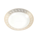 White Ceramic Tableware Ceramic Deep Pasta Noodle Soup Plate 7''