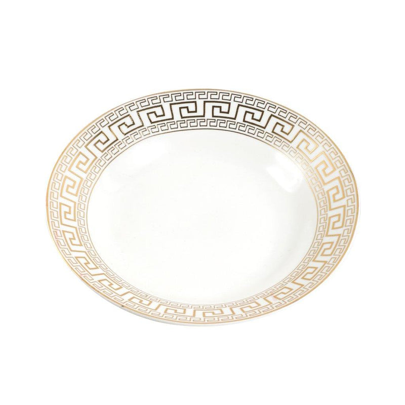 White Ceramic Tableware Ceramic Deep Pasta Noodle Soup Plate 8''