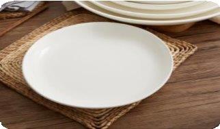 Round White Ceramic Plate Deep 16 Inch 42 cm