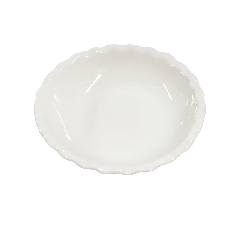 White Ceramic Tableware Ceramic Pie Dish Serving Bowl 8"