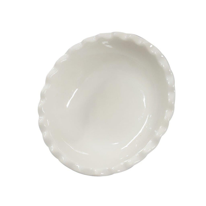 White Ceramic Tableware Ceramic Pie Dish Serving Bowl 10"