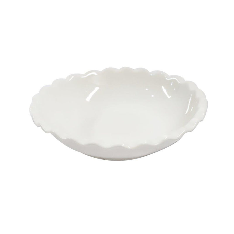 White Ceramic Tableware Ceramic Pie Dish Serving Bowl 10"