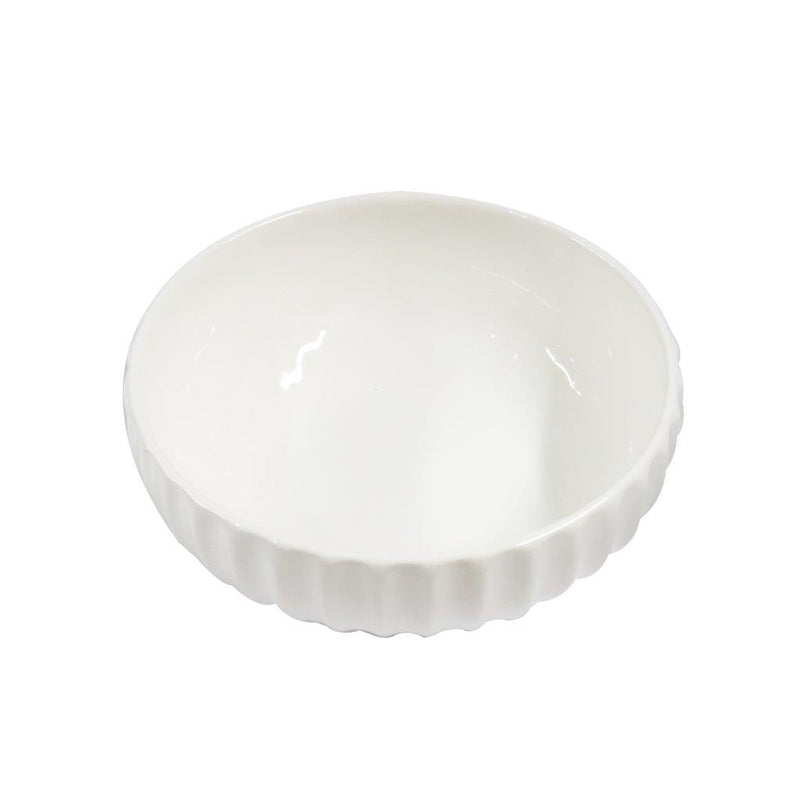 White Ceramic Tableware Ceramic Salad Bowl Serving Bowl 12"