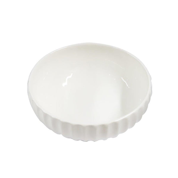 White Ceramic Tableware Ceramic Salad Bowl Serving Bowl 12"