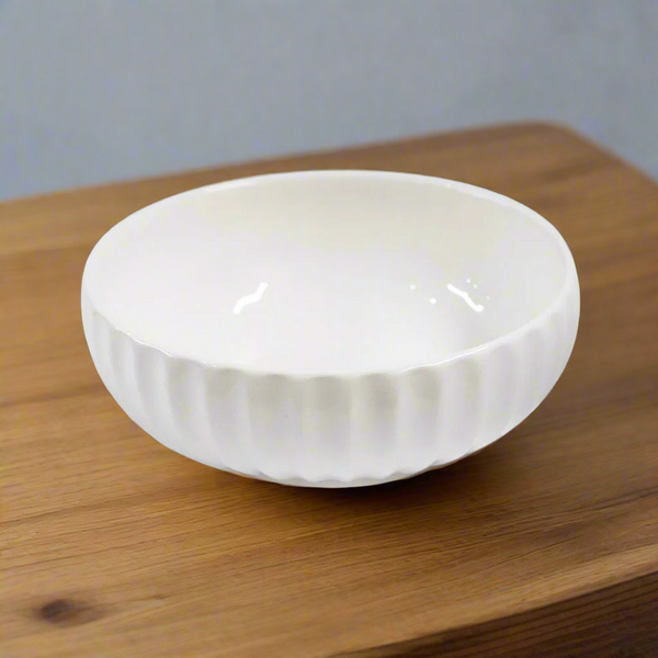 White Ceramic Tableware Ceramic Salad Bowl Serving Bowl 12"