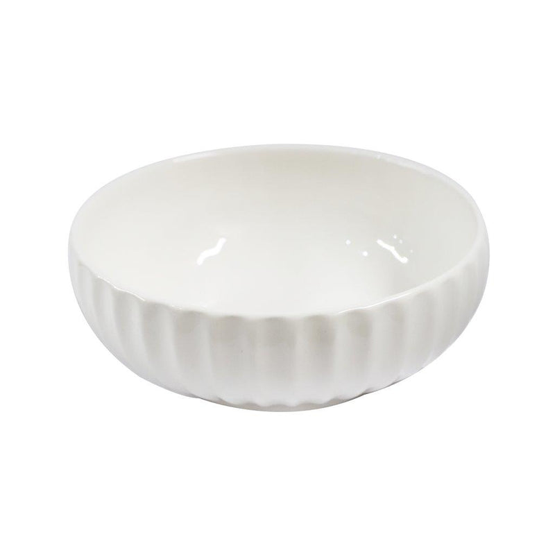 White Ceramic Tableware Ceramic Salad Bowl Serving Bowl 12"