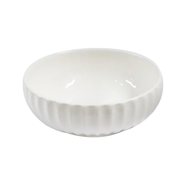 White Ceramic Tableware Ceramic Salad Bowl Serving Bowl 12"