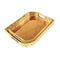 Gold Metal Glass Base Deco Rectangular Serving Tray Set of 2 Pcs