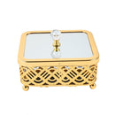 Engraved Deco Gold Candy Box Nuts and Chocolates Serving Tray Set of 3 Pcs