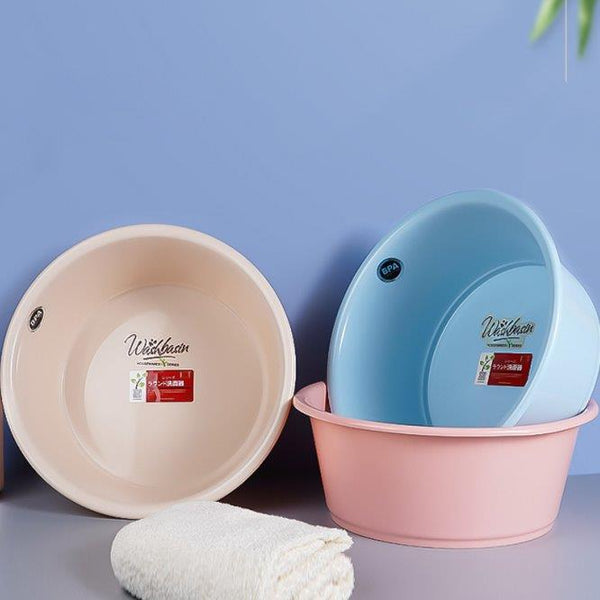 Multipurpose Plastic Round Wash Basin Wash Tub Multi-color 39*15 cm