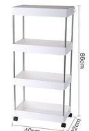Kitchen Accessories Fruit & Vegetables Trolley Multi Tier Wheels 40*21.6*86.6 cm