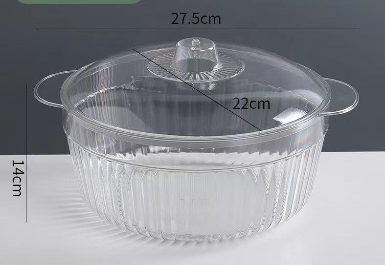 Multipurpose Clear Color Plastic Storage Box Food Container 27.5*22*14 cm