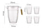 Premium Plastic Beverage Jug Water Jug and 4 Cups Set 20*14*20 cm