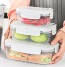 Multipurpose Mixed Colours Plastic Storage Box Food Container Set of 3 Pcs 21x15.5x7 1300 ml
17x13x6.5 800 ml
14x10.5x6 400 ml