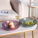 Coloured Embossed Pattern Round Plastic Fruit Bowl 270*80 cm