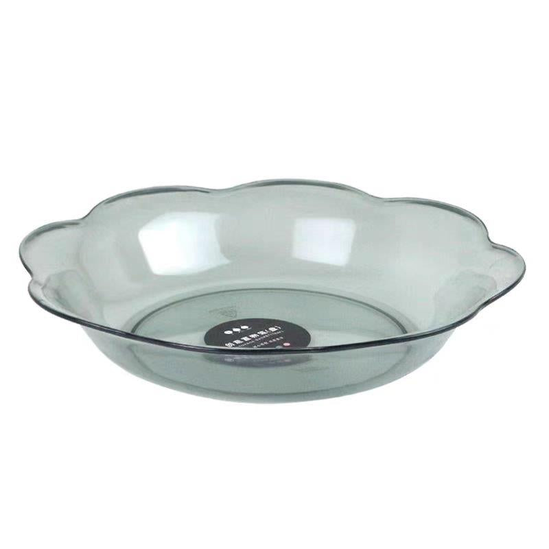 Colored Embossed Pattern Round Plastic Fruit Bowl 283*53 cm