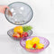 Coloured Embossed Pattern Round Plastic Fruit Bowl 270*90 cm