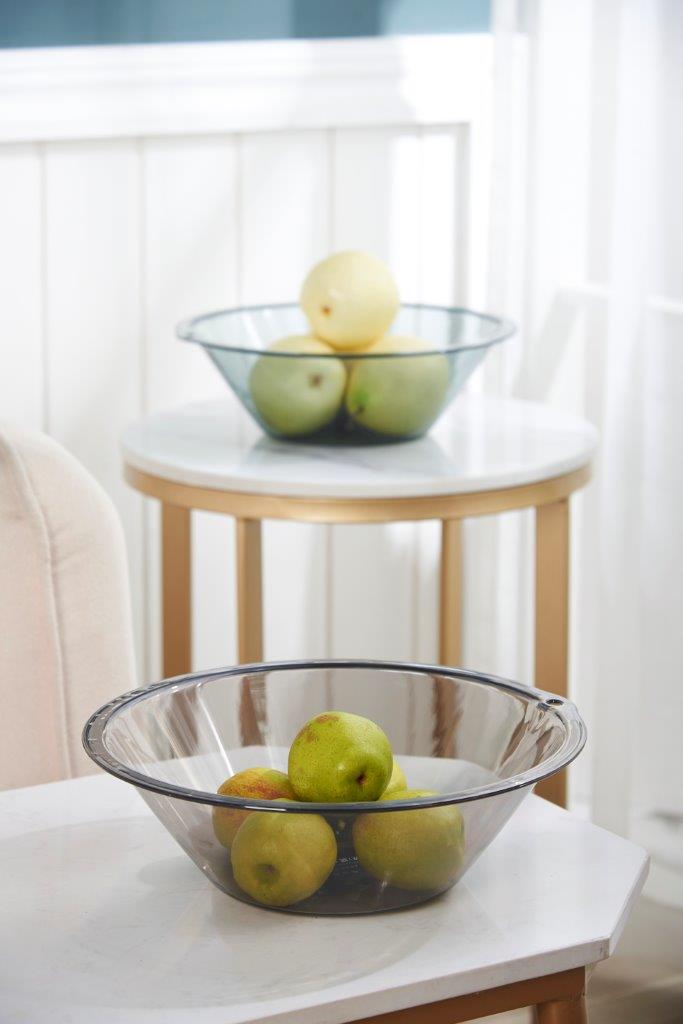 Coloured Plain Pattern Round Plastic Fruit Bowl 295*103 cm