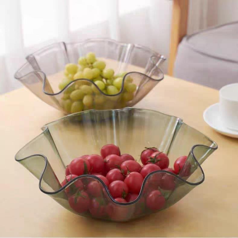 Coloured Plain Pattern Round Plastic Fruit Bowl 267*96 cm