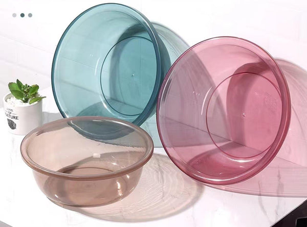 Colored Plain Pattern Round Plastic Fruit Bowl 321*110 cm