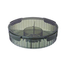 Round Plastic Divided Serving Tray with Lid 