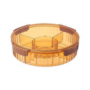 Round Plastic Divided Serving Tray with Lid 