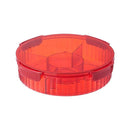 Round Plastic Divided Serving Tray with Lid 
