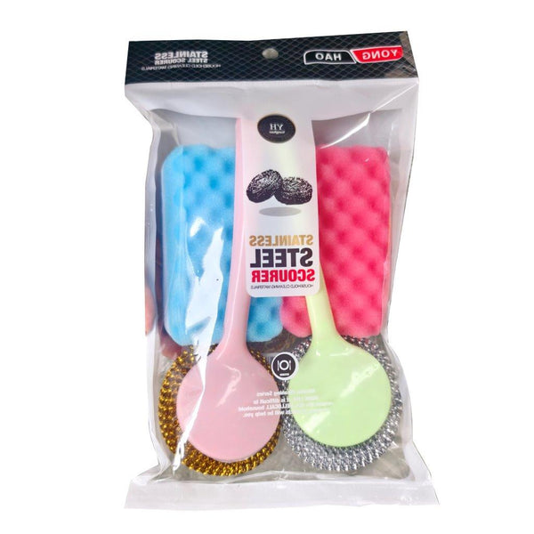 Kitchenware Wire Ball Dishwasher Brush Sponge Scourer Set