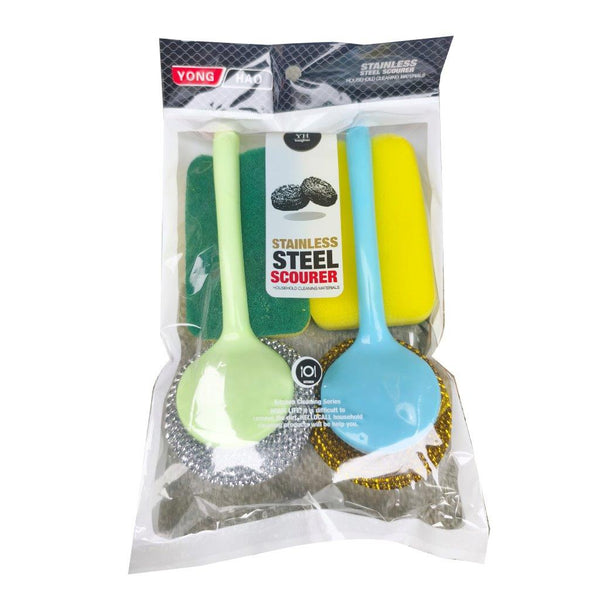 Kitchenware Wire Ball Dishwasher Brush Sponge Scourer Set