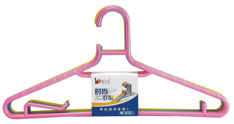 Colourful Plastic Wardrobe Cloth Hangers Pack of 8 Pcs 38.5*19 cm