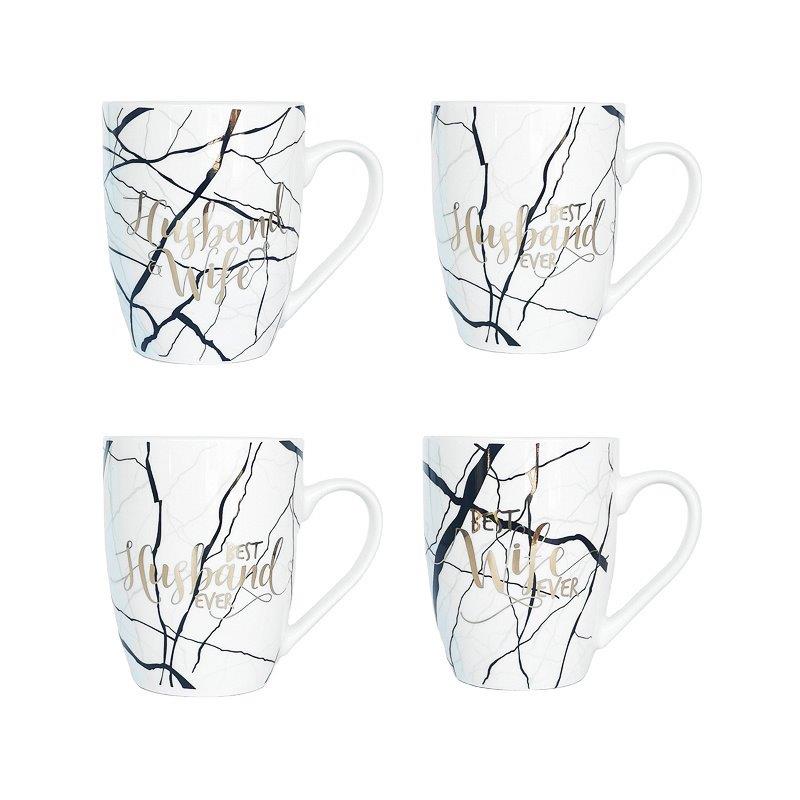 Bone China Ceramic Coffee Mug Decal Mug Abstract Print 360 ml