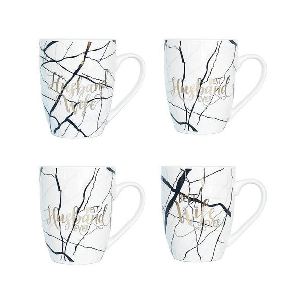 Bone China Ceramic Coffee Mug Decal Mug Abstract Print 360 ml